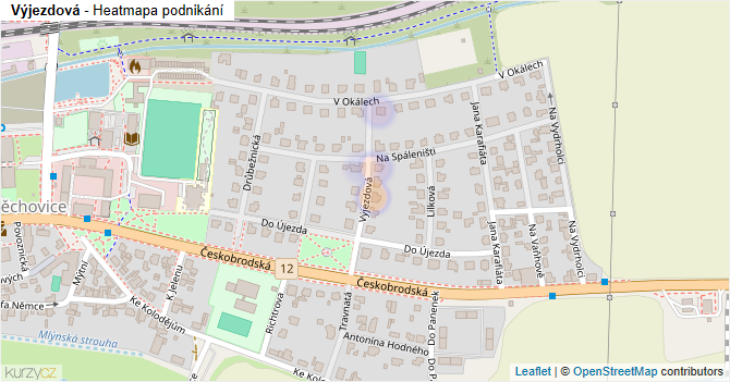 Výjezdová - mapa podnikání