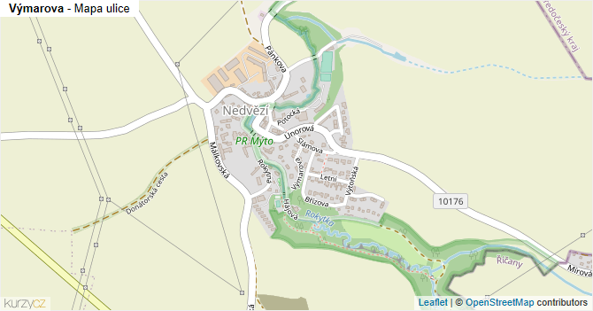 Výmarova - mapa ulice