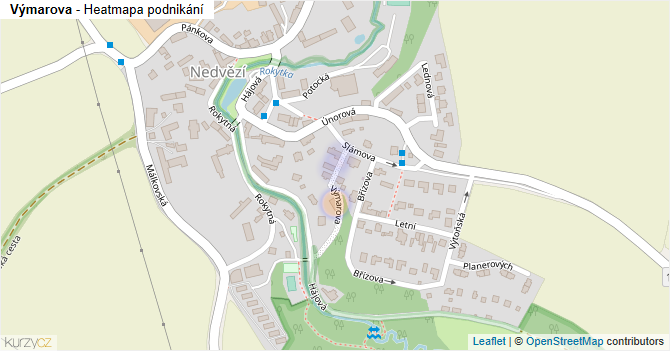 Výmarova - mapa podnikání