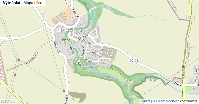 Výtoňská - mapa ulice