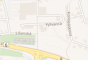 Výtvarná v obci Praha - mapa ulice