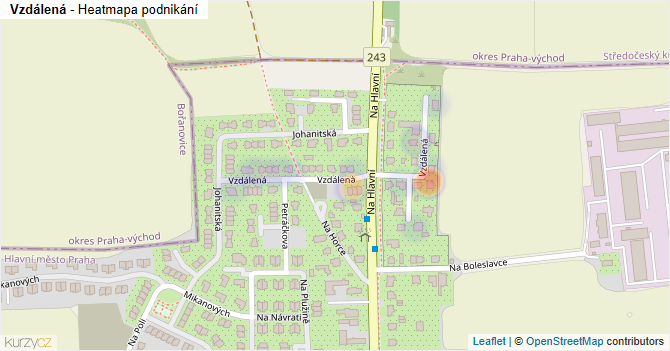 Vzdálená - mapa podnikání