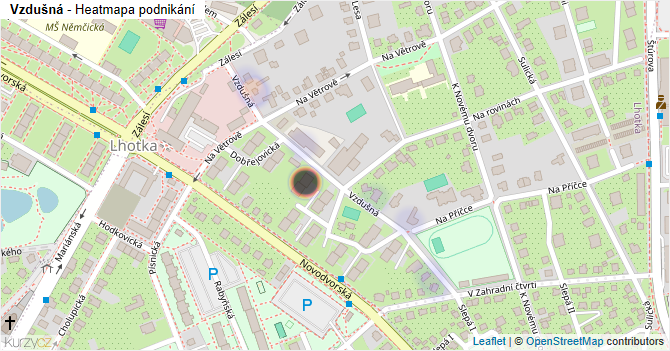 Vzdušná - mapa podnikání