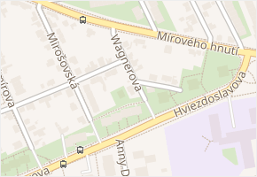 Wagnerova v obci Praha 12 - mapa ulice