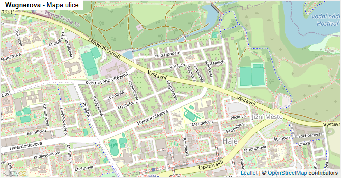 Wagnerova - mapa ulice