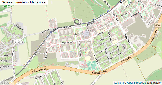 Wassermannova - mapa ulice