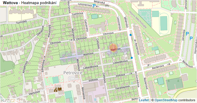 Wattova - mapa podnikání