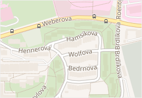 Weberova v obci Praha - mapa ulice