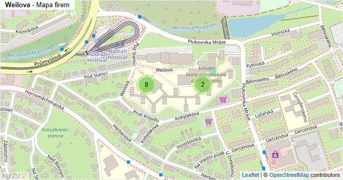 Weilova - mapa firem