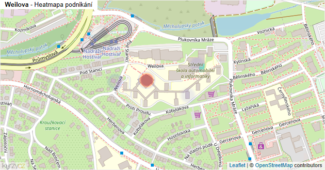 Weilova - mapa podnikání