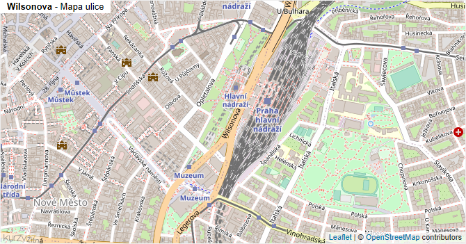 Wilsonova - mapa ulice