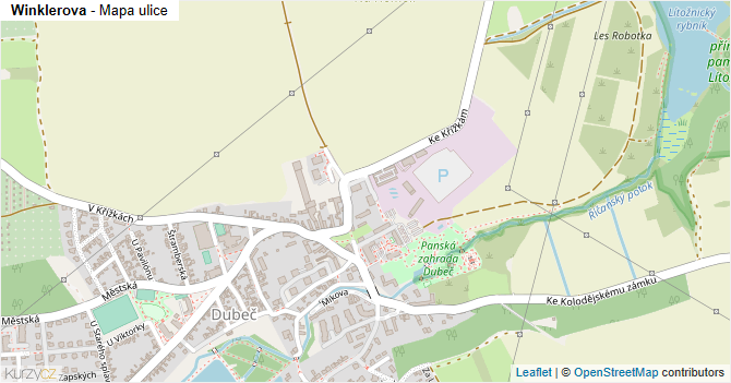 Winklerova - mapa ulice