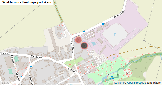 Winklerova - mapa podnikání