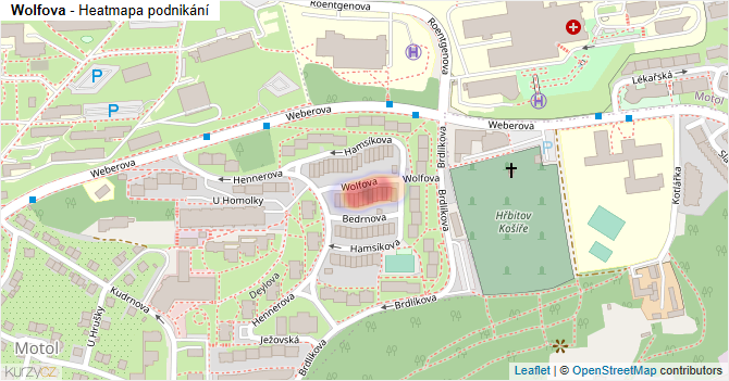 Wolfova - mapa podnikání