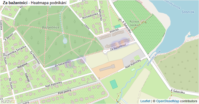 Za bažantnicí - mapa podnikání