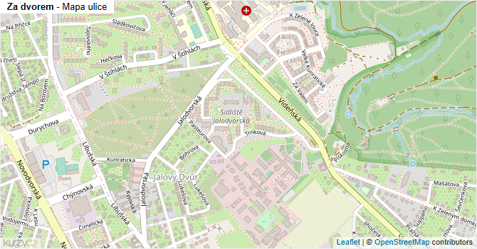 Za dvorem - mapa ulice