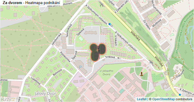 Za dvorem - mapa podnikání