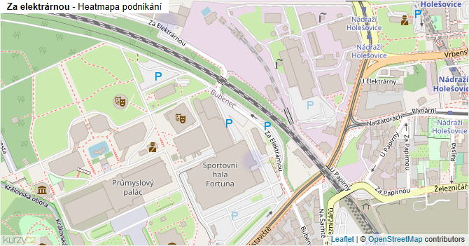 Za elektrárnou - mapa podnikání