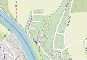 Za hrází v obci Praha 4 - mapa ulice