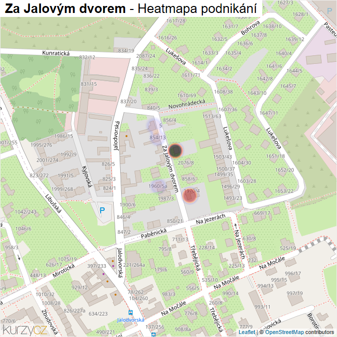 Mapa Za Jalovým dvorem - Firmy v ulici.