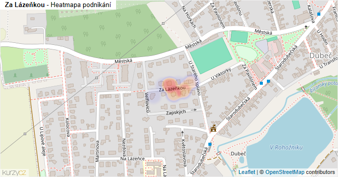 Za Lázeňkou - mapa podnikání