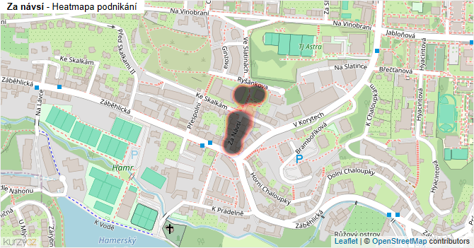 Za návsí - mapa podnikání