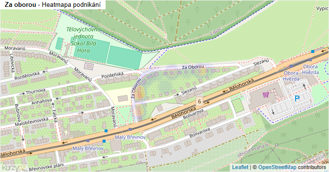 Za oborou - mapa podnikání