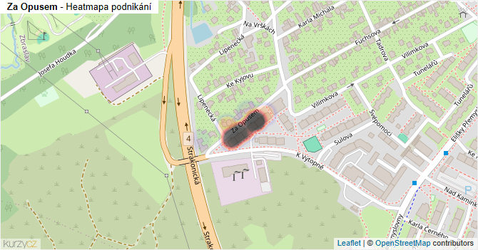 Za Opusem - mapa podnikání