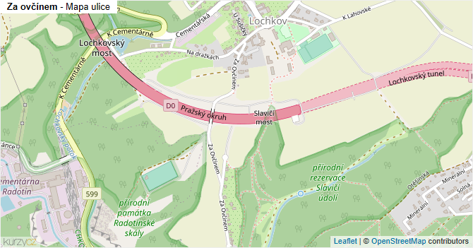 Za ovčínem - mapa ulice