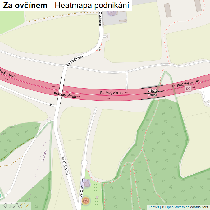 Mapa Za ovčínem - Firmy v ulici.