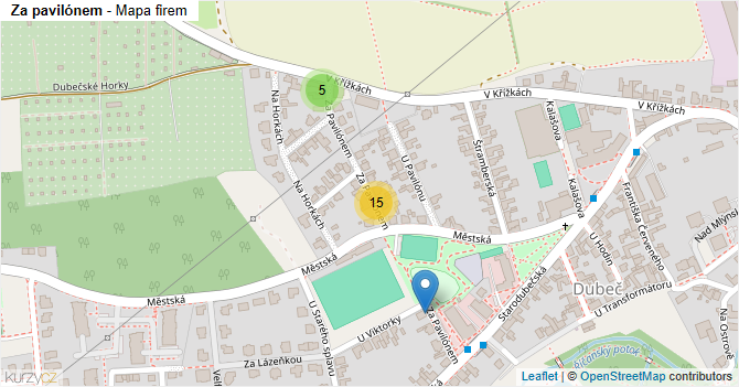 Za pavilónem - mapa firem