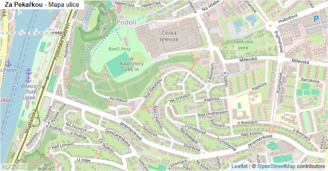 Za Pekařkou - mapa ulice