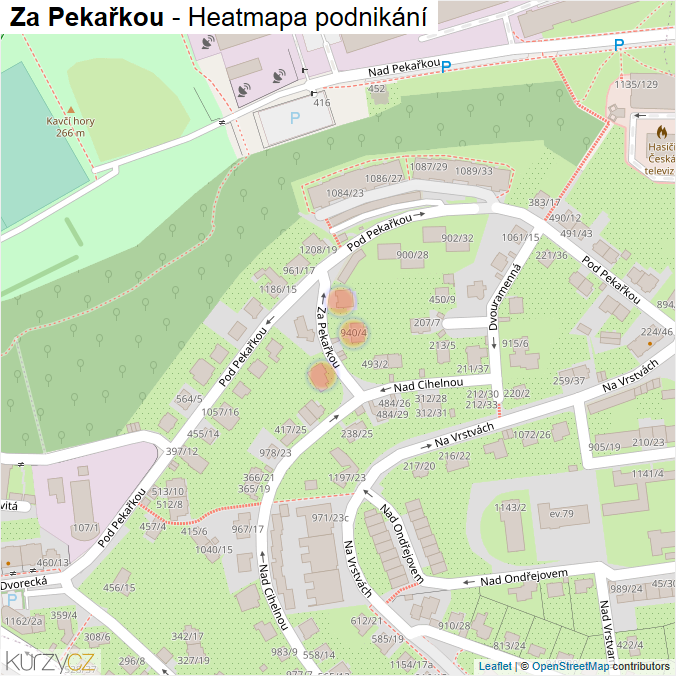 Mapa Za Pekařkou - Firmy v ulici.