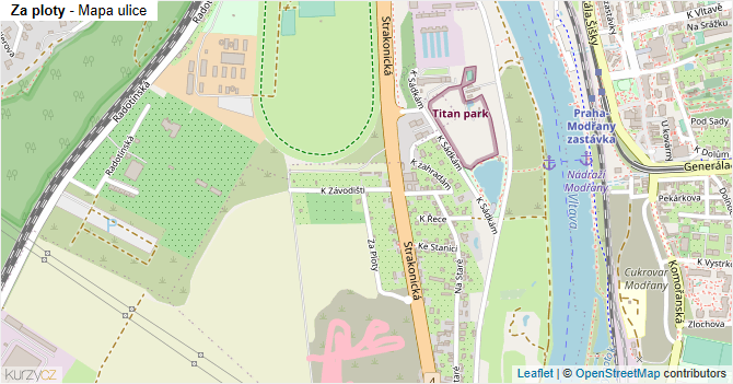 Za ploty - mapa ulice