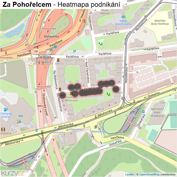 Mapa Za Pohořelcem - Firmy v ulici.