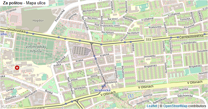 Za poštou - mapa ulice