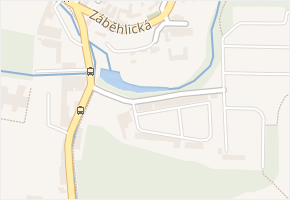 Za potokem v obci Praha - mapa ulice