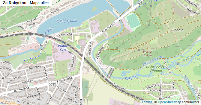 Za Rokytkou - mapa ulice