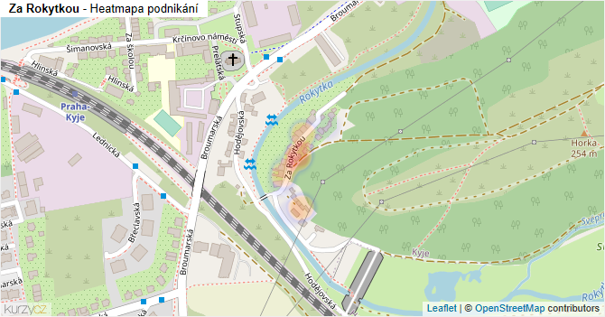 Za Rokytkou - mapa podnikání
