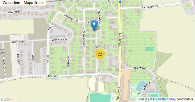 Za sadem - mapa firem
