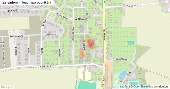 Za sadem - mapa podnikání
