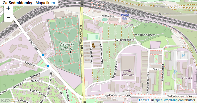 Za Sedmidomky - mapa firem