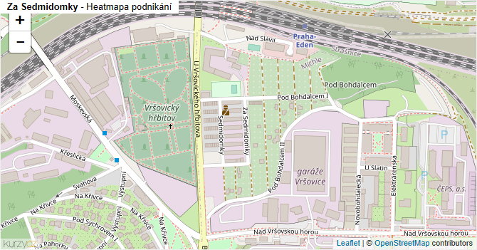Za Sedmidomky - mapa podnikání