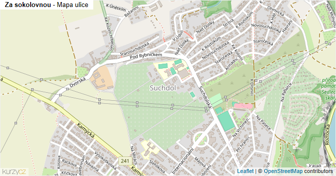 Za sokolovnou - mapa ulice
