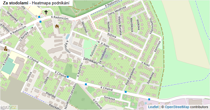 Za stodolami - mapa podnikání