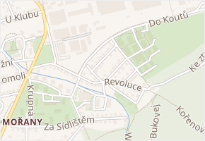 Za strojírnami v obci Praha 15 - mapa ulice