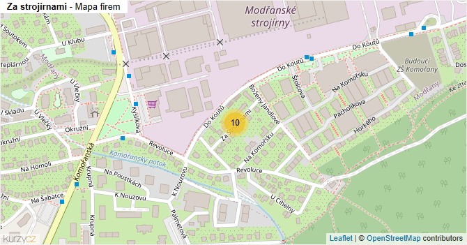 Za strojírnami - mapa firem