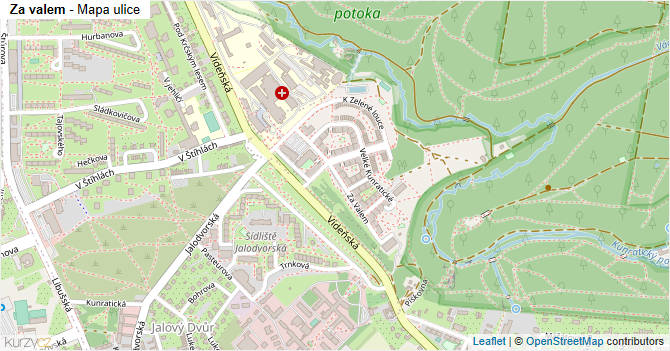 Za valem - mapa ulice