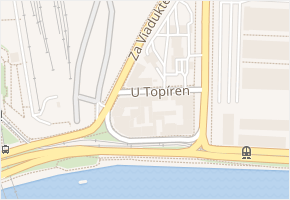 Za viaduktem v obci Praha - mapa ulice