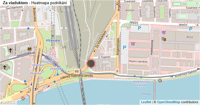 Za viaduktem - mapa podnikání